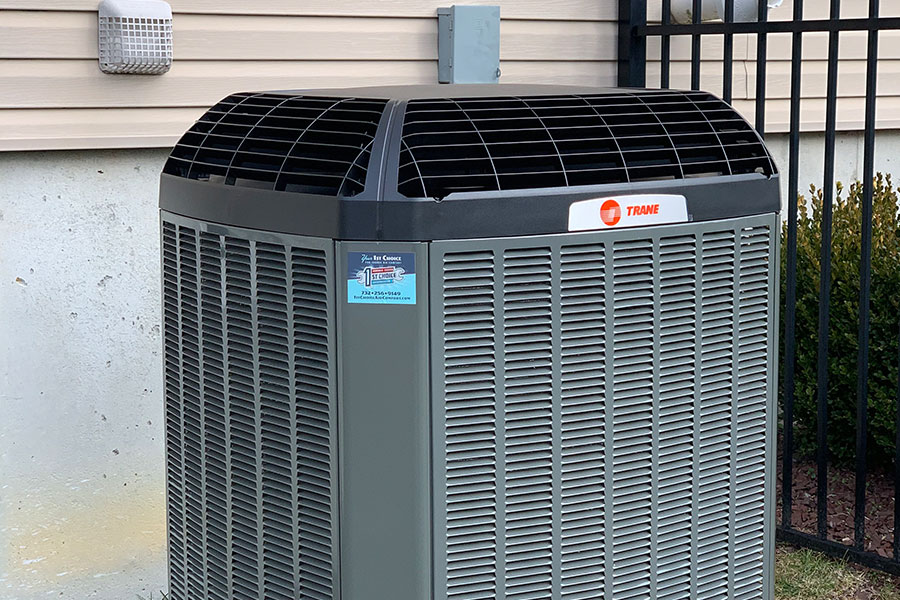 Outdoor AC unit ready for capacitor replacement in Manasquan NJ
